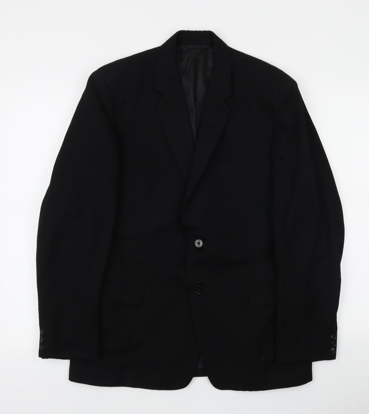 Burton Tailoring Mens Black Polyester Jacket Blazer Size L
