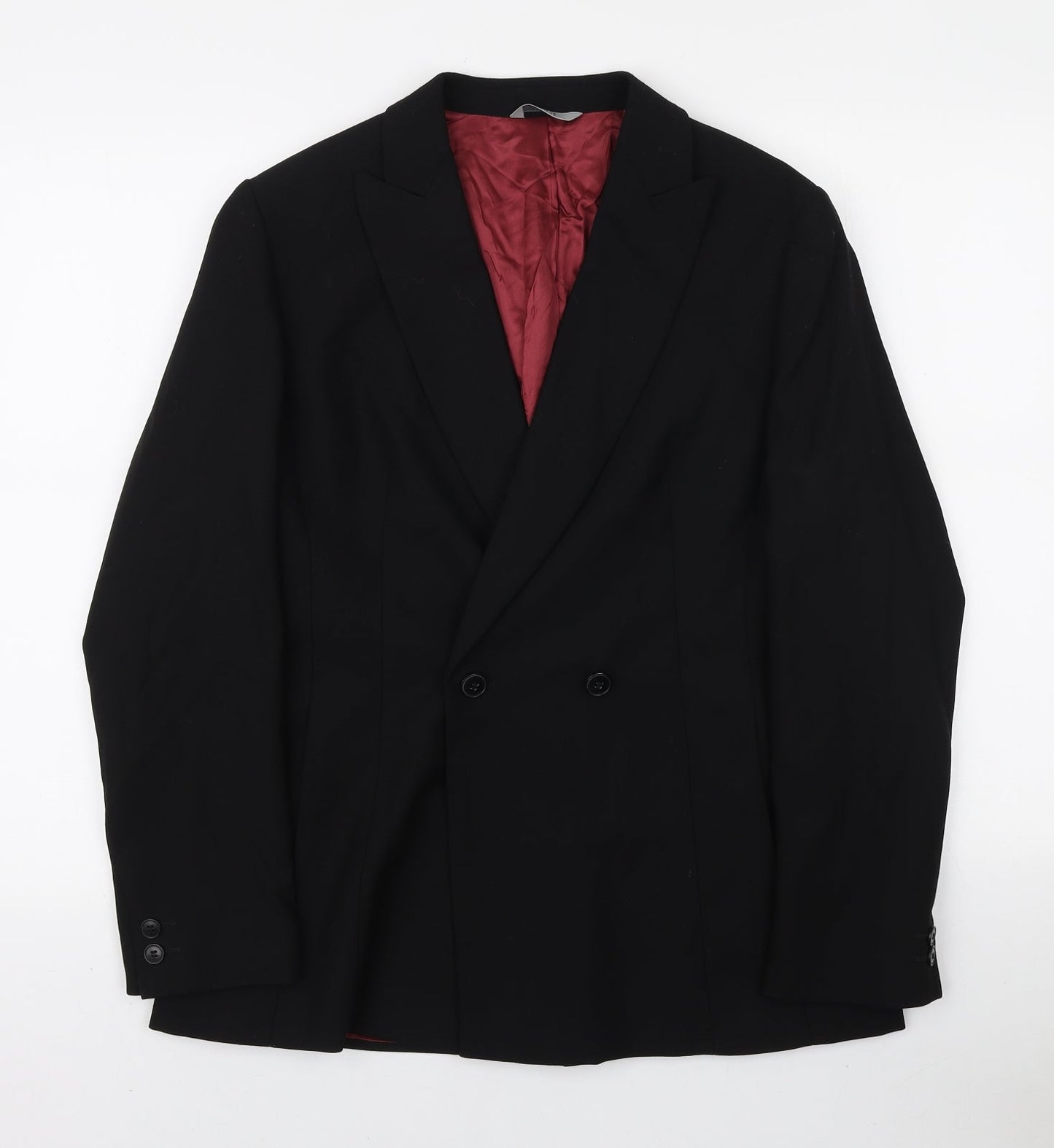 marks an] Womens Black Viscose Jacket Blazer Size 14