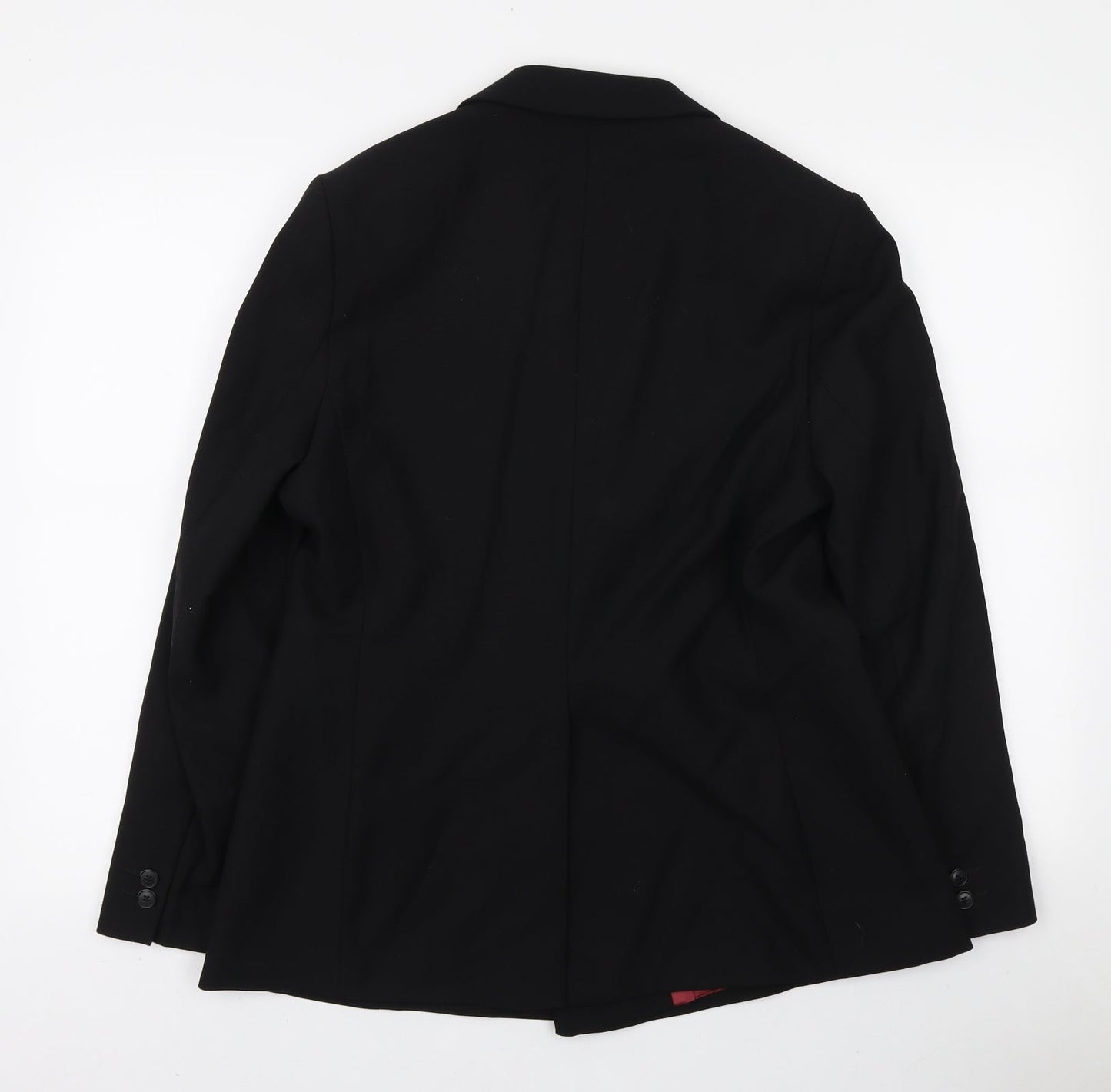marks an] Womens Black Viscose Jacket Blazer Size 14