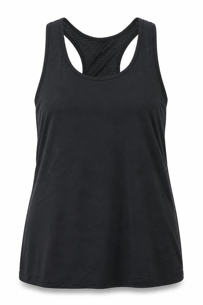 Workout Womens Black Polyester Basic Tank Size XL Scoop Neck Pullover