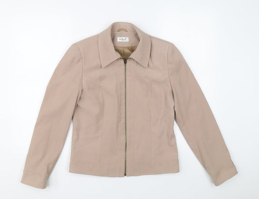 Select Womens Beige Jacket Size 8 Zip