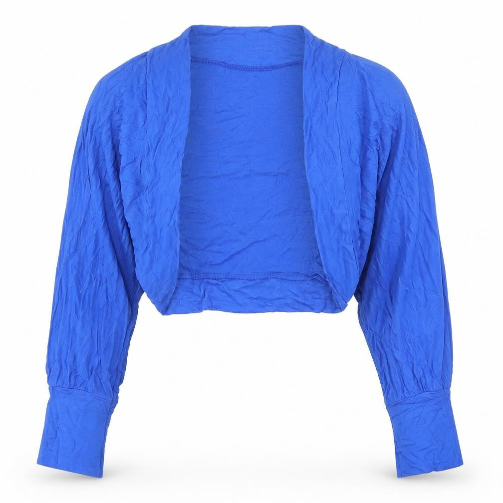 Brezza Womens Blue V-Neck Viscose Cardigan Jumper Size M - Cropped