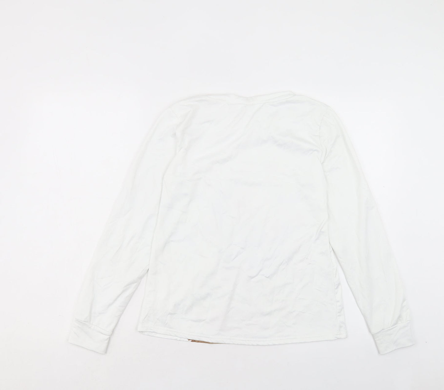 Preworn Womens White Polyester Pullover Sweatshirt Size S Pullover - Reindeer