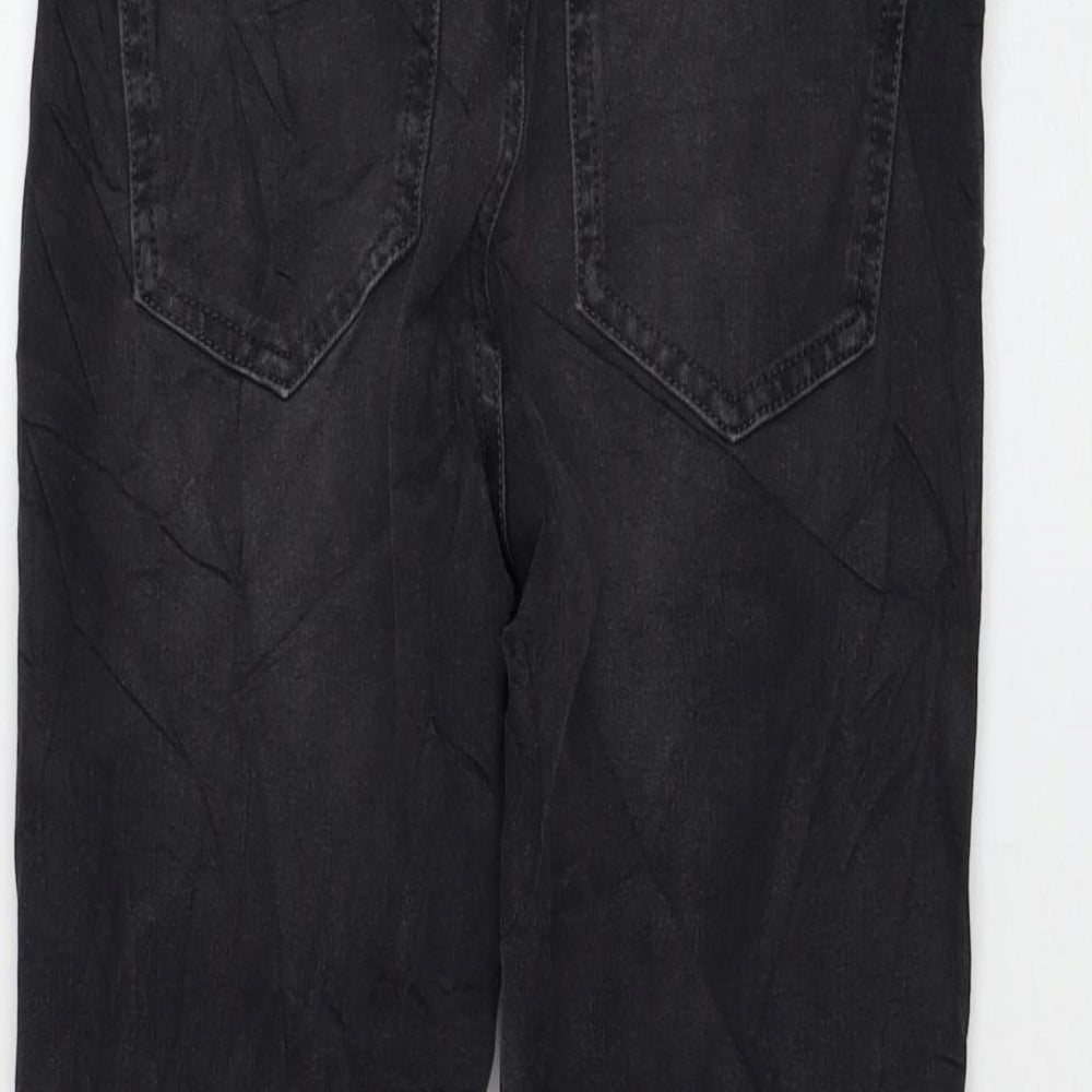 Marks and Spencer Womens Black Cotton Skinny Jeans Size 8 L26 in Regular Zip