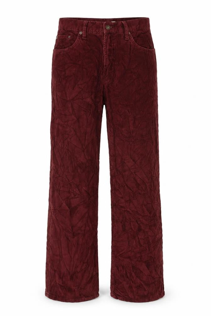 Moto Womens Red Cotton Trousers Size 32 in L30 in Regular Zip