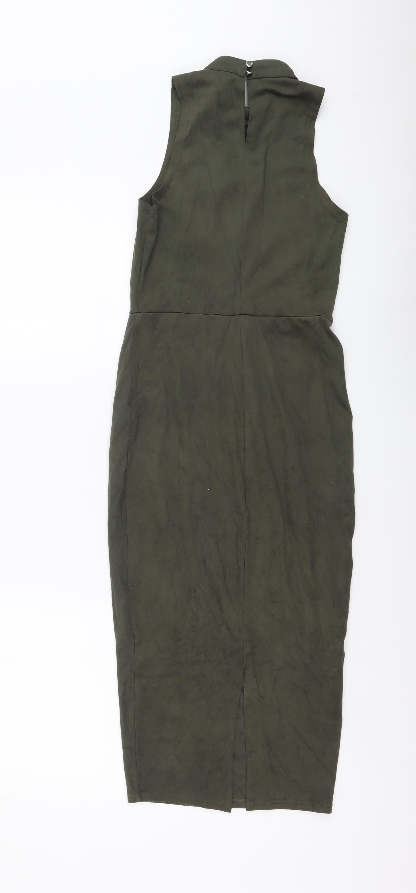 Atmosphere Womens Green Polyester Bodycon Size 8 Mock Neck Pullover