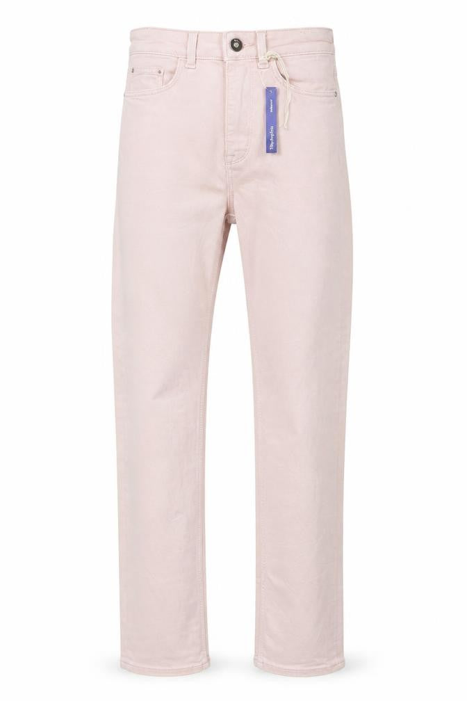 Marks and Spencer Mens Pink Cotton Straight Jeans Size 60 L30 in Regular Zip