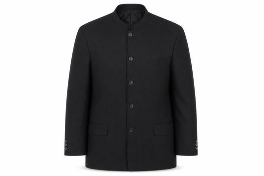 Classics Mens Black Striped Jacket Blazer Size M Button - Pin striped