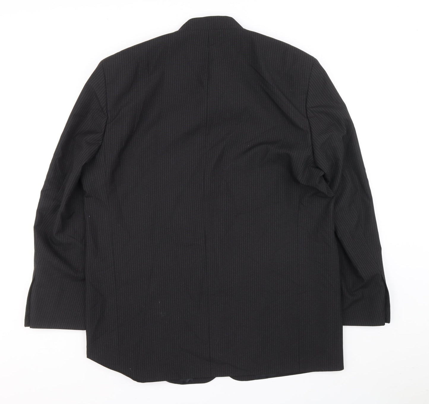 Classics Mens Black Striped Jacket Blazer Size M Button - Pin striped