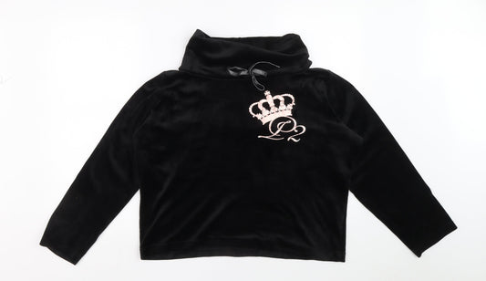 Indigo Sky Womens Black Polyester Pullover Sweatshirt Size L Pullover - Crown