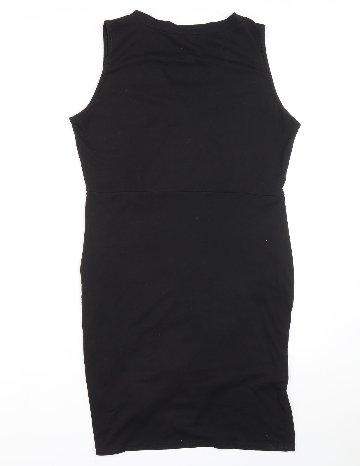SHIEN Womens Black Polyester Pencil Dress Size XL V-Neck Button