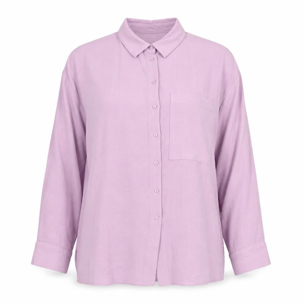 Papaya Womens Pink Polyester Basic Button-Up Size 12 Collared