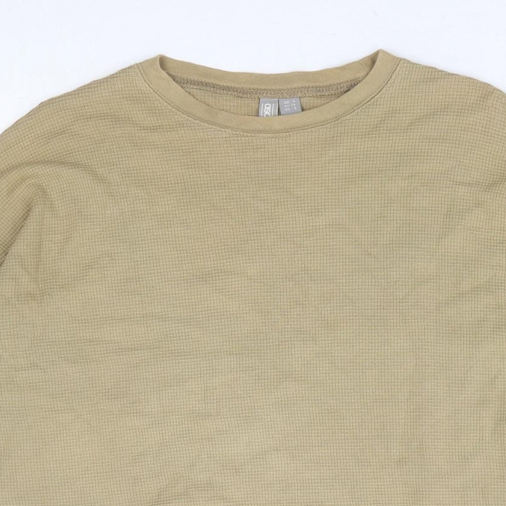 ASOS Womens Green 100% Cotton Pullover Sweatshirt Size 6 Pullover - Cropped
