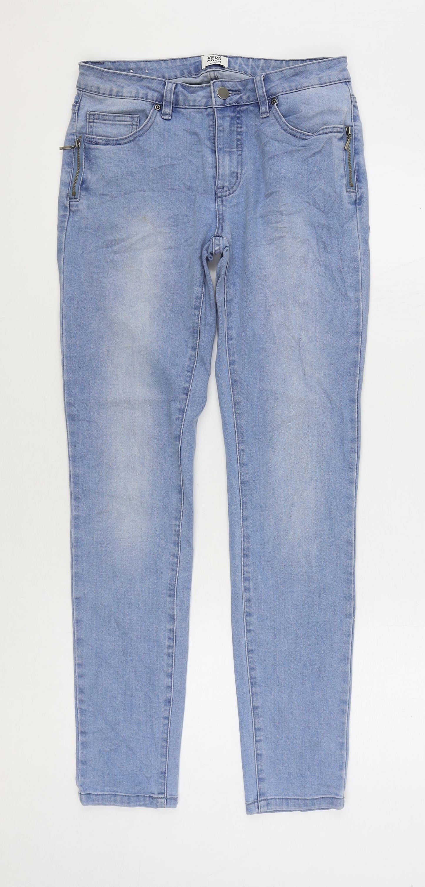 VERO MODA Mens Blue Cotton Skinny Jeans Size 29 in L32 in Regular Zip