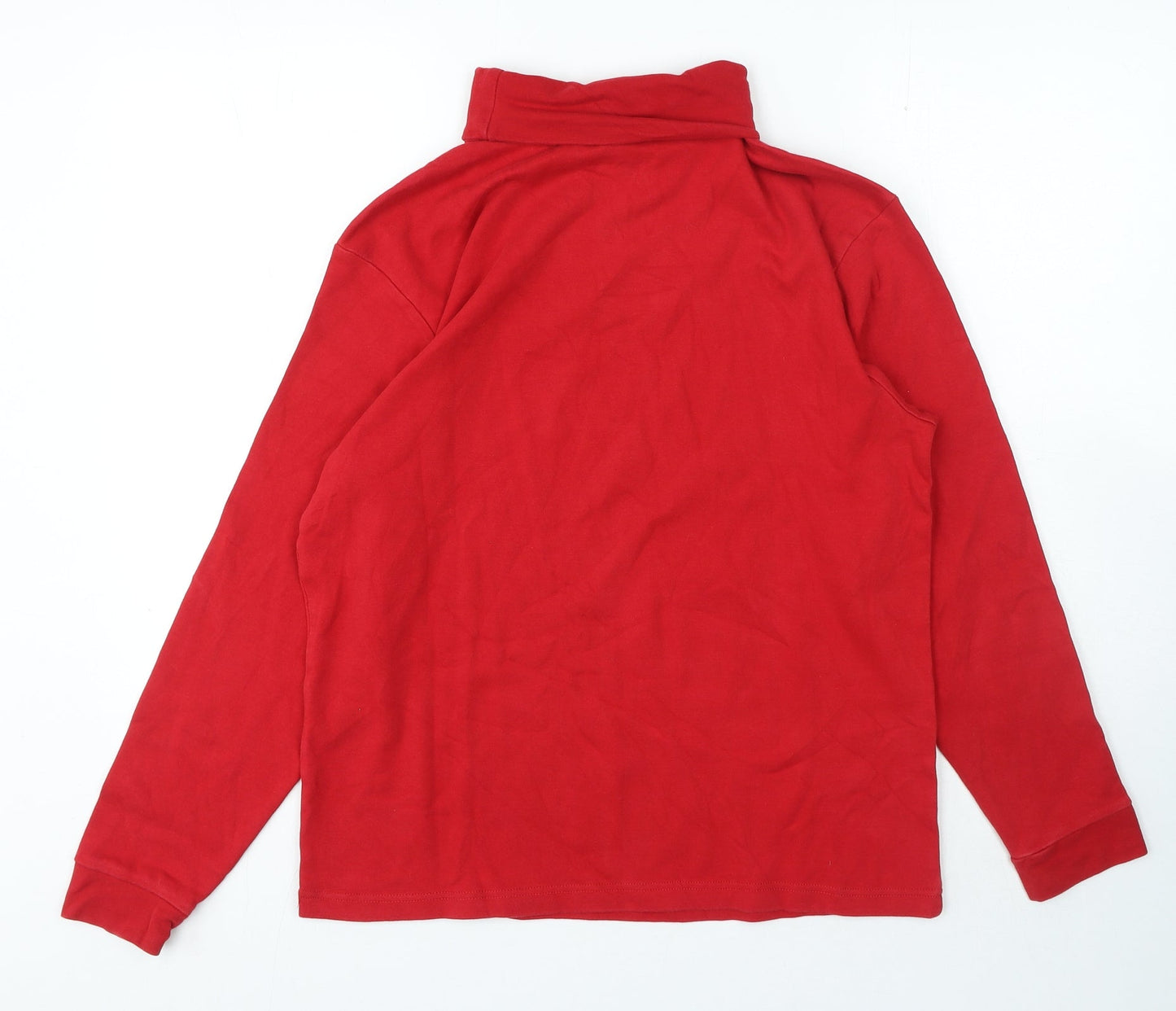 Crane Snow Womens Red Roll Neck Polyester Pullover Jumper Size M