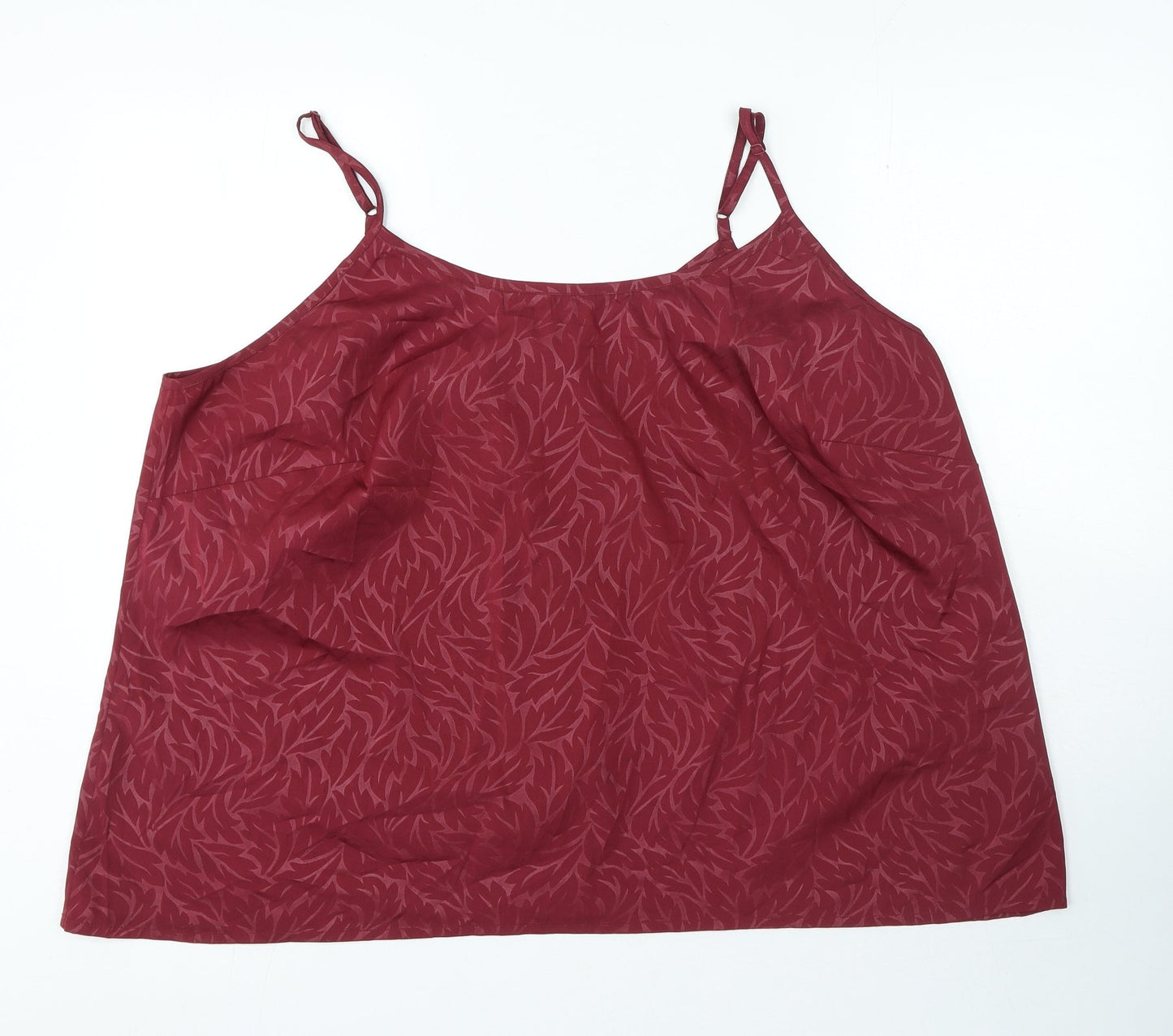 Simply Be Womens Purple Geometric Polyester Camisole Blouse V-Neck