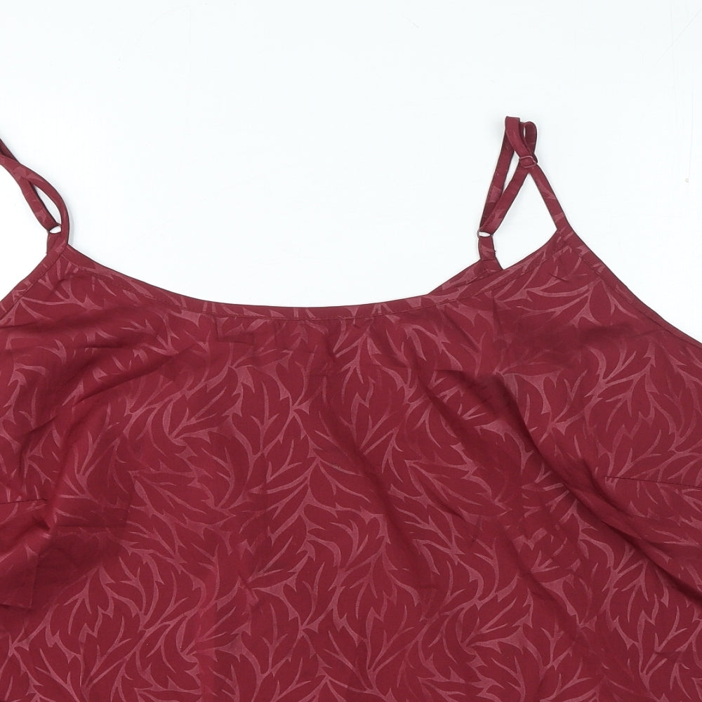 Simply Be Womens Purple Geometric Polyester Camisole Blouse V-Neck