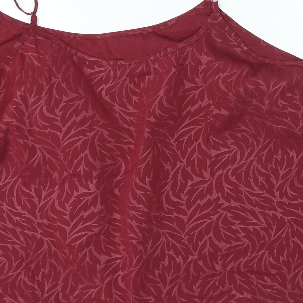 Simply Be Womens Purple Geometric Polyester Camisole Blouse V-Neck