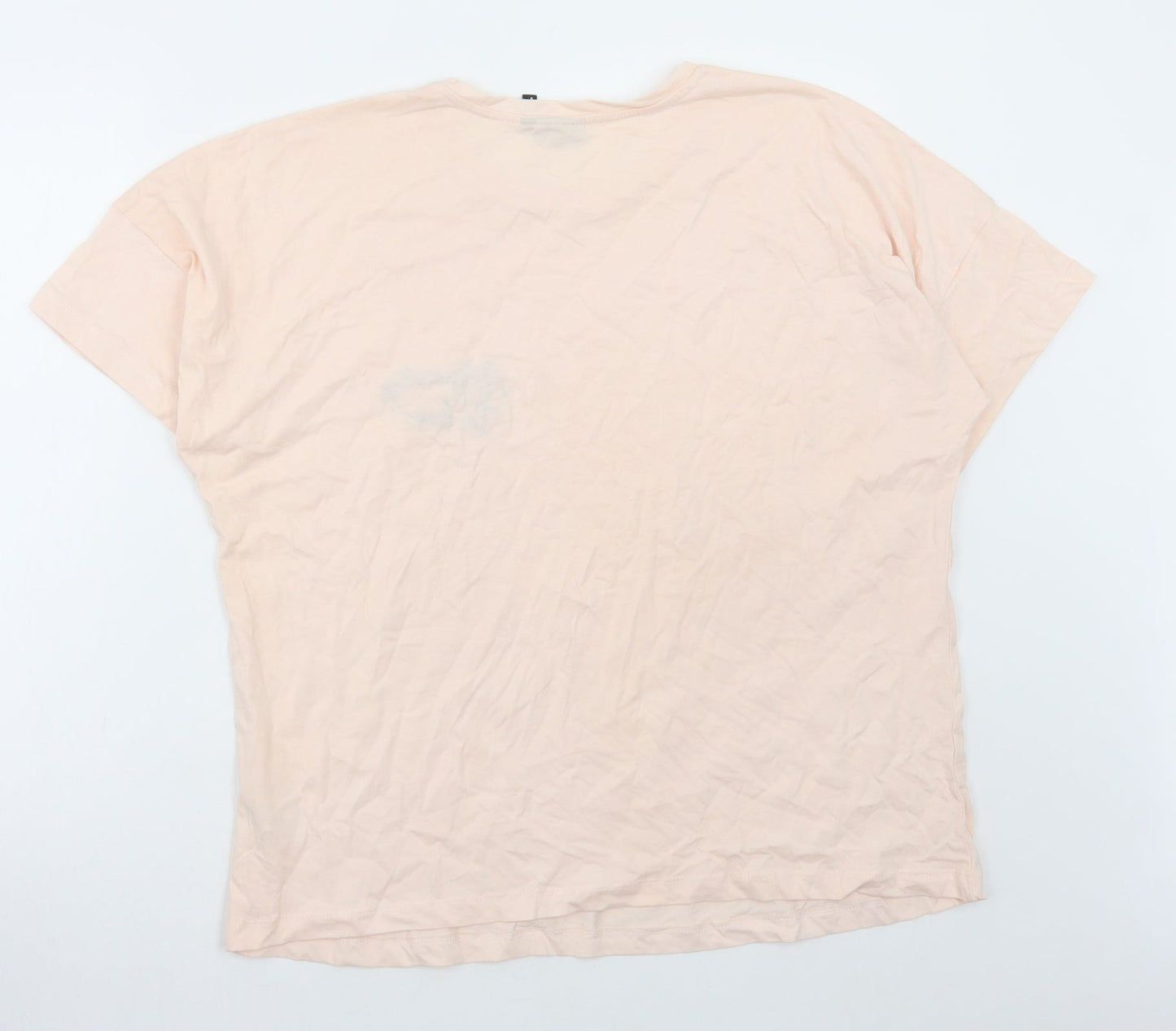 ASOS Womens Pink Cotton Basic T-Shirt Size 12 Round Neck - Mama to Bee