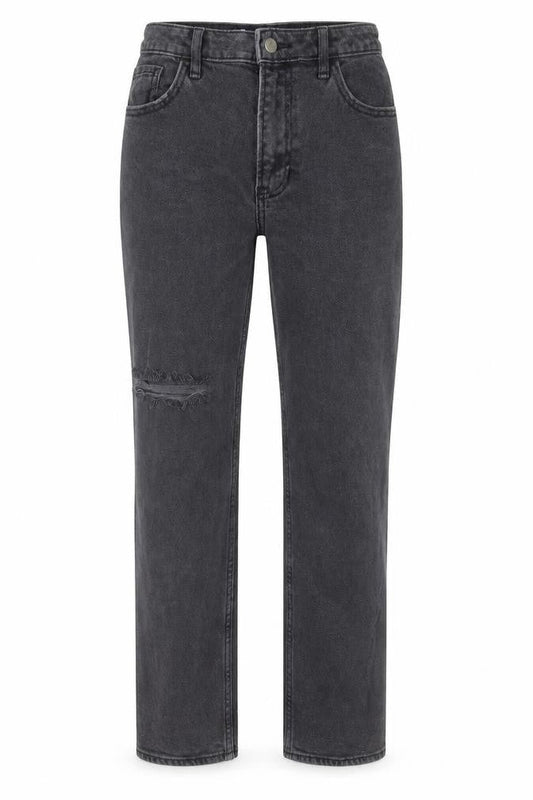 Hollister Womens Black Cotton Straight Jeans Size 24 in L31 in Regular Button