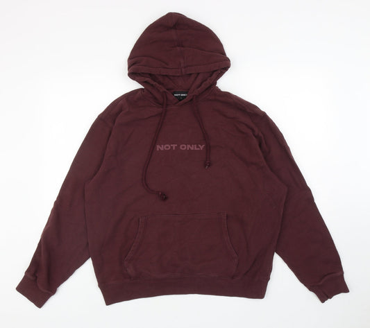Not Only Mens Purple Cotton Pullover Hoodie Size S - Not Only