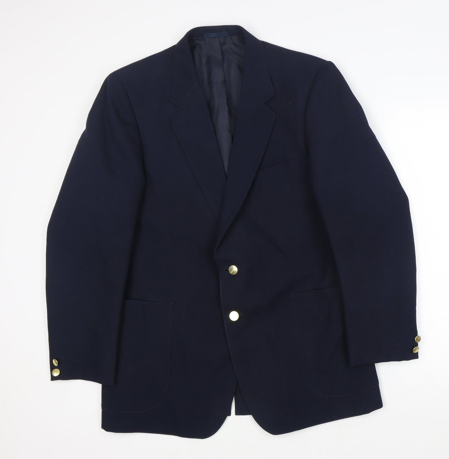 Preworn Mens Blue Polyester Jacket Suit Jacket Size M