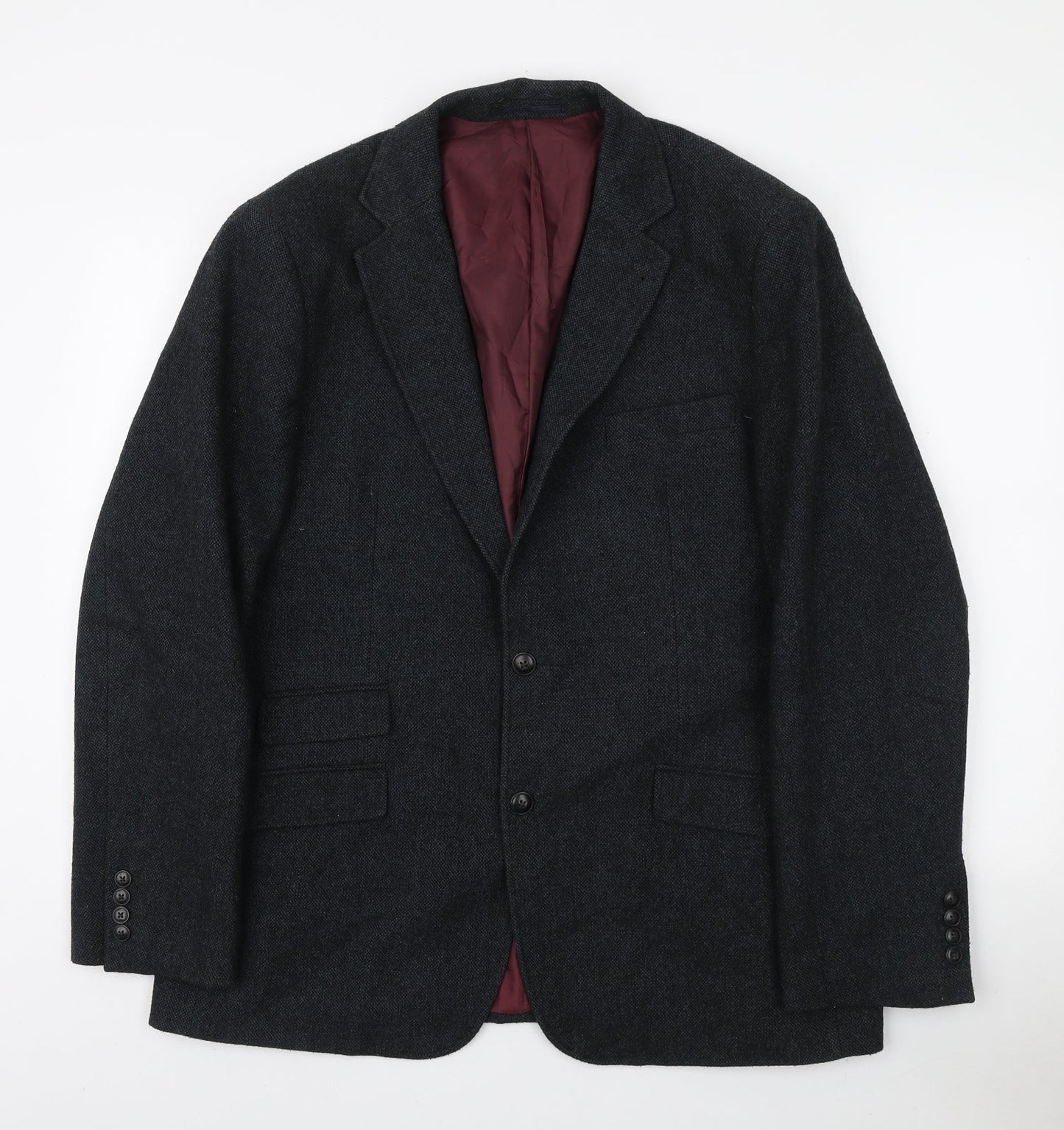 Harvey & Jones Mens Blue Wool Jacket Blazer