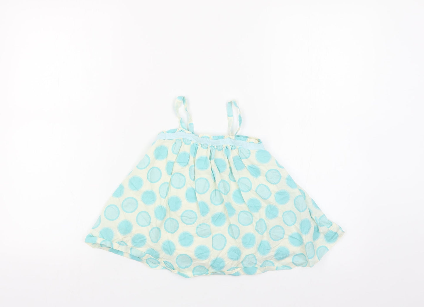 Gap Baby Ivory Polka Dot Cotton Camisole Tank Size 12-18 Months Square Neck Button