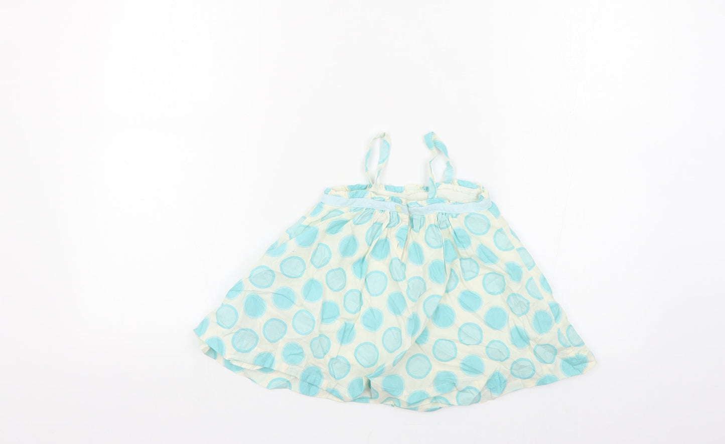 Gap Baby Ivory Polka Dot Cotton Camisole Tank Size 12-18 Months Square Neck Button