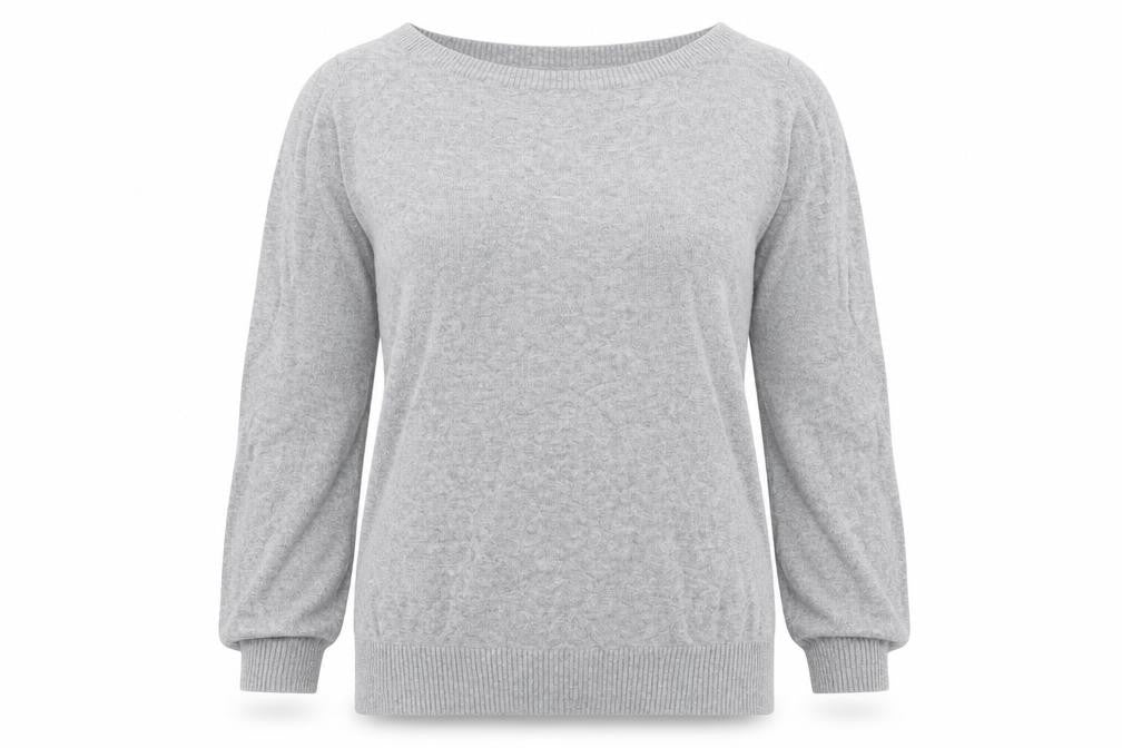BPC Collection Womens Grey Boat Neck Cotton Pullover Jumper Size S