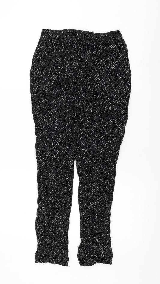Cooperative Womens Black Polka Dot Viscose Trousers Size XS L26 in Regular Zip