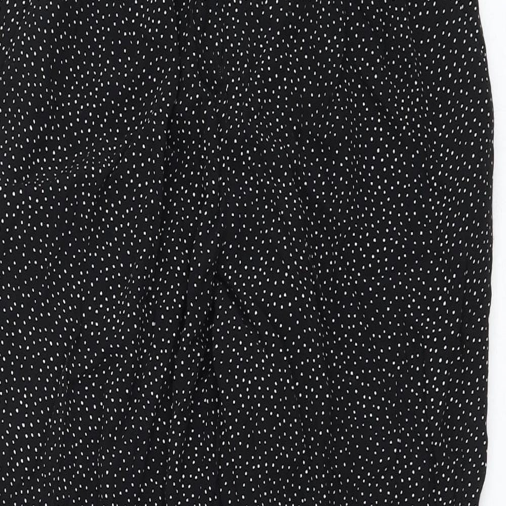 Cooperative Womens Black Polka Dot Viscose Trousers Size XS L26 in Regular Zip