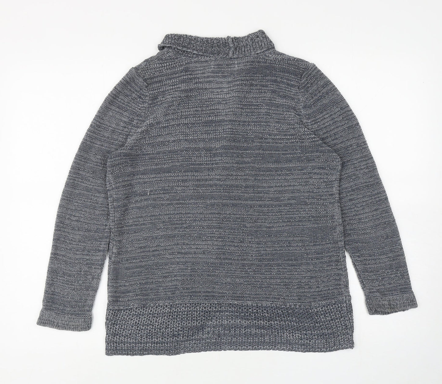 Wallis Womens Grey V-Neck Acrylic Cardigan Jumper Size M