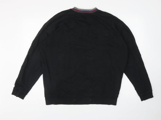 ASOS Womens Black Cotton Pullover Sweatshirt Size M Pullover