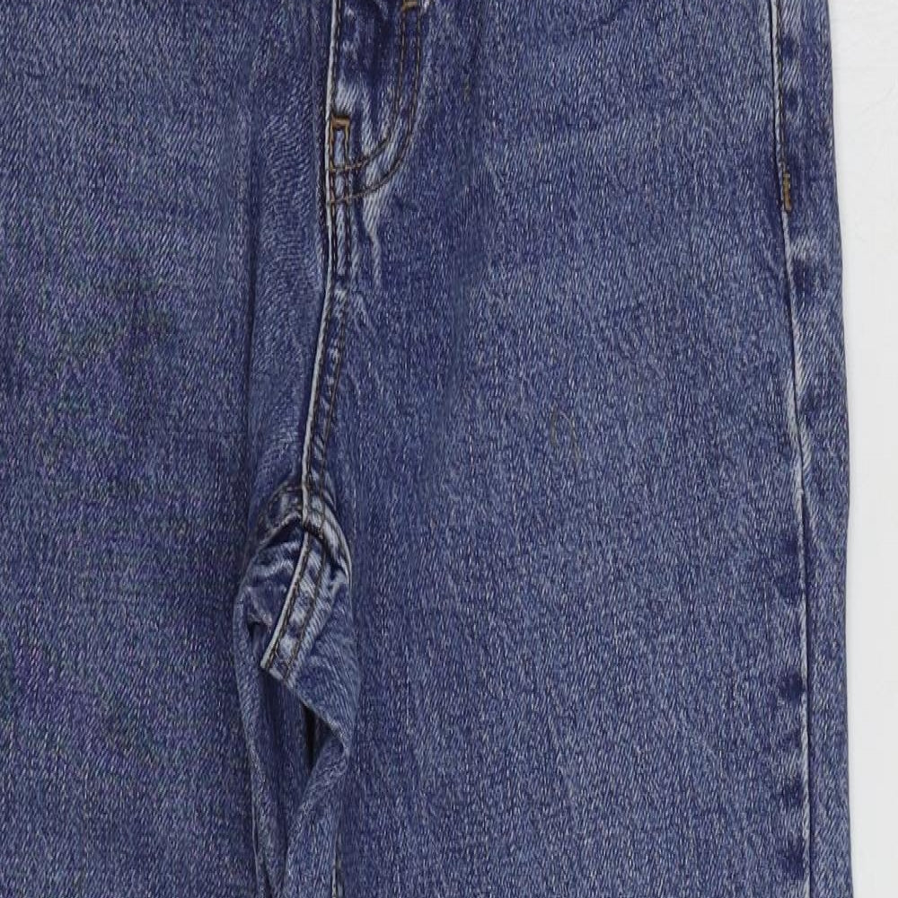 Topshop Womens Blue Cotton Mom Jeans Size 25 in L30 in Regular Zip