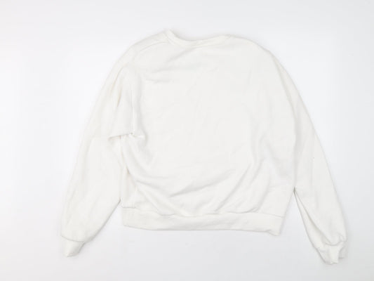 Poser Parlour Womens White Polyester Pullover Sweatshirt Size L Pullover - POSER