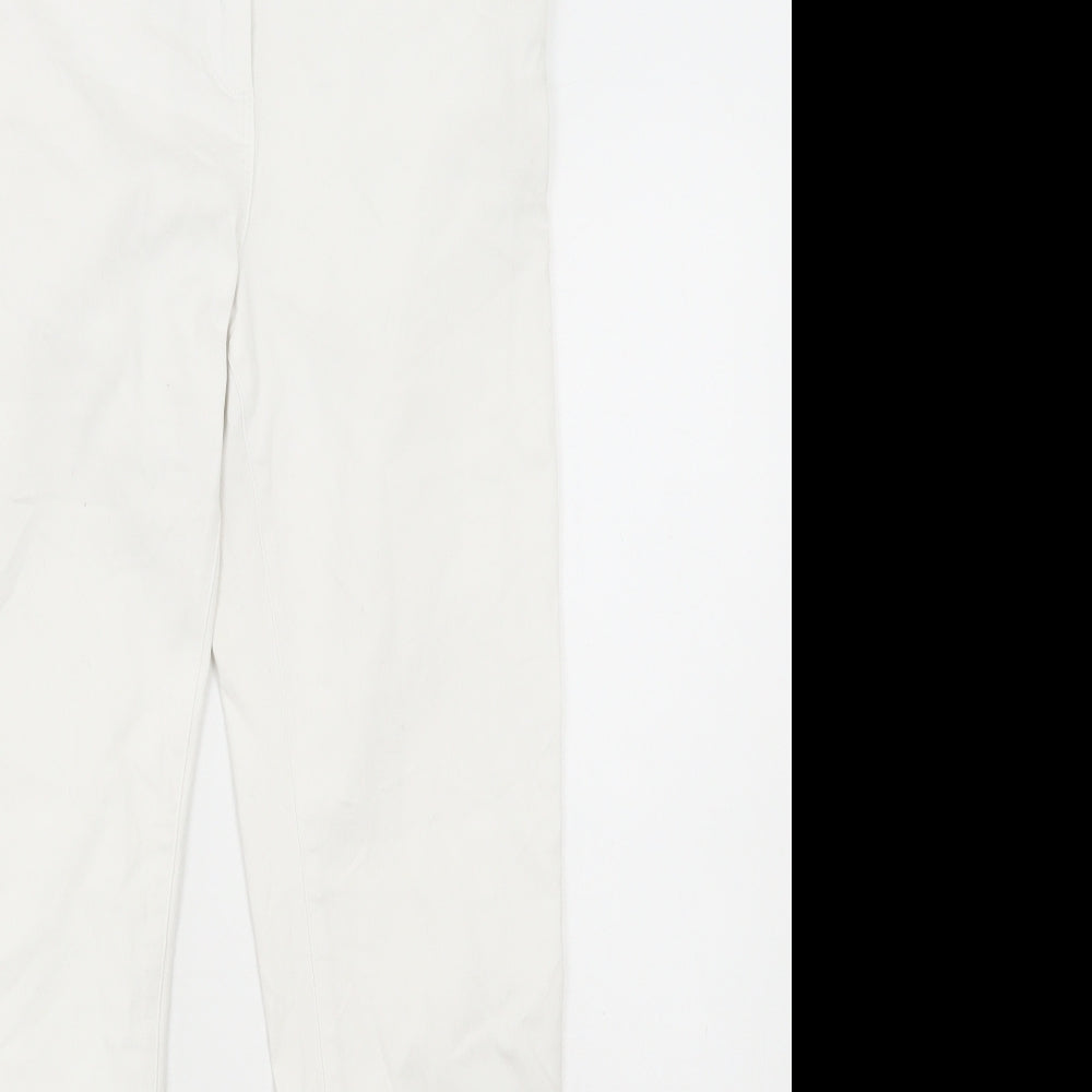 Marks and Spencer Womens White Cotton Skinny Jeans Size 8 L27 in Regular Button