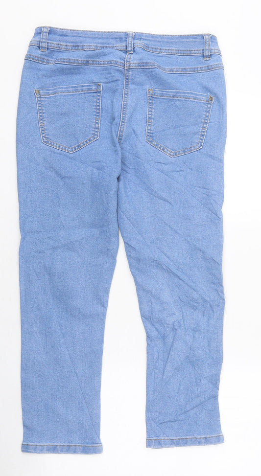 Spirit Womens Blue Cotton Skinny Jeans Size 10 L29 in Regular Zip
