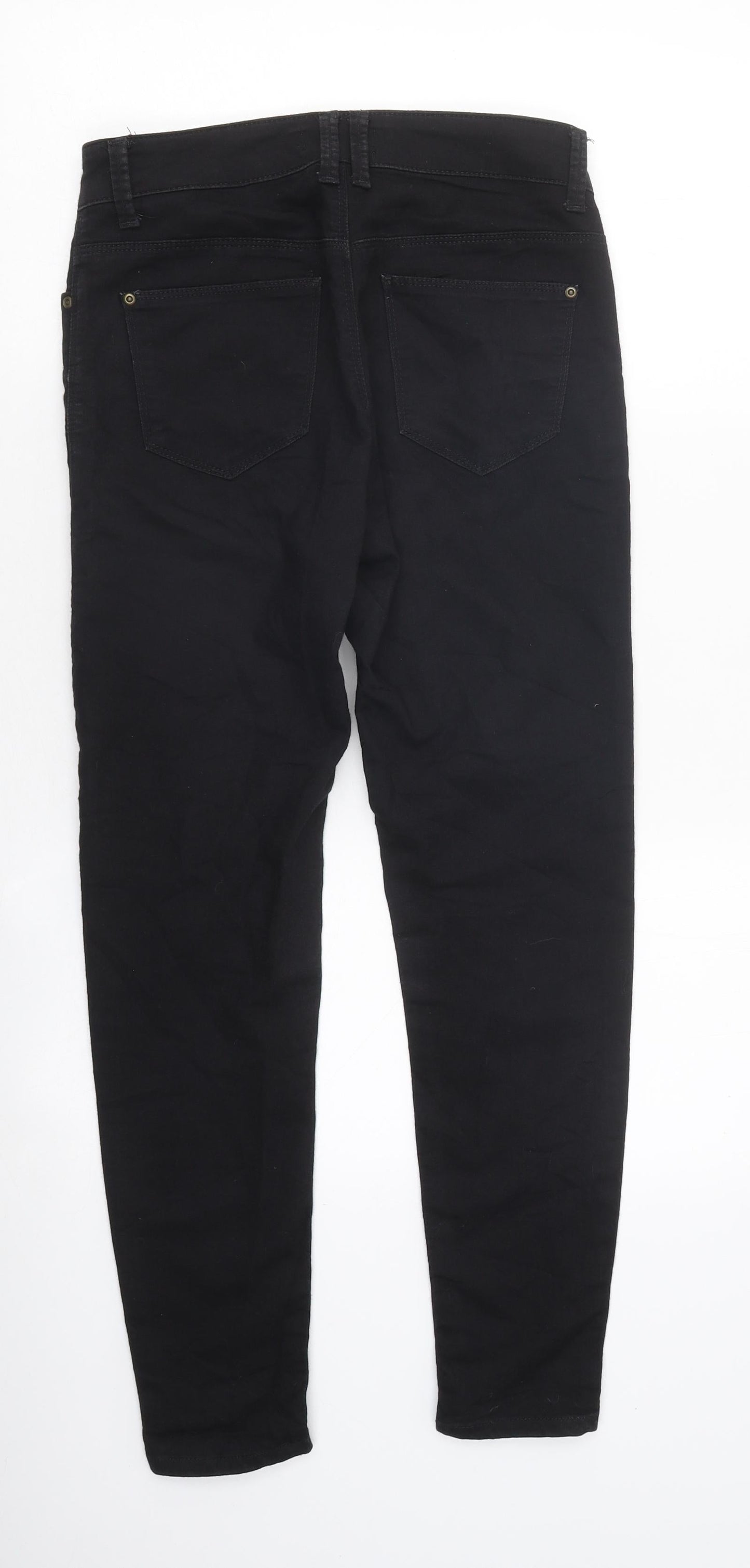 Marks and Spencer Womens Black 100% Cotton Jegging Jeans Size 8 L32 in Regular Zip