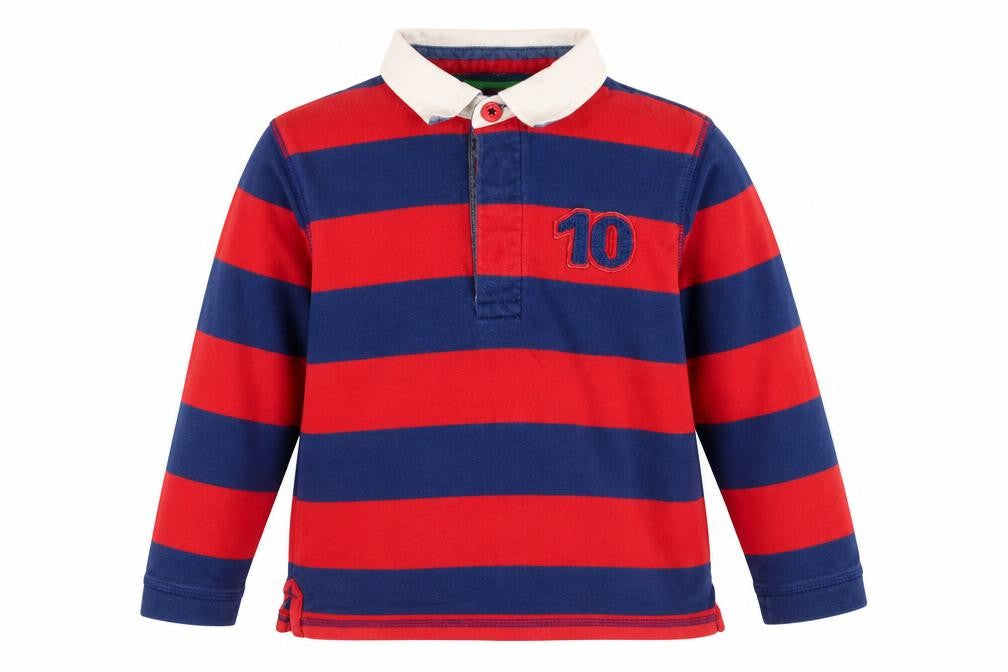 John Lewis Boys Multicoloured Striped Polyester Pullover Polo Size 4 Years Collared Button