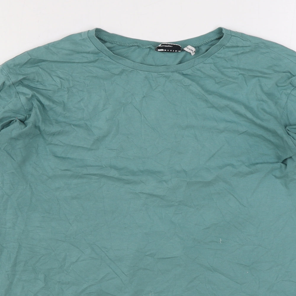ASOS Womens Green Cotton Basic T-Shirt Size 8 Round Neck