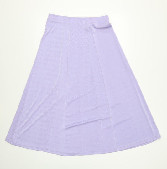 Preworn Womens Purple Polyester Skater Skirt Size L