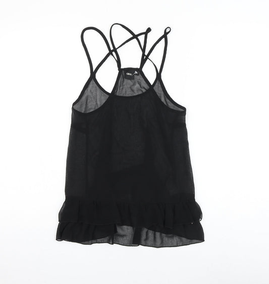 ASOS Womens Black Polyester Camisole Tank Size 6 Round Neck