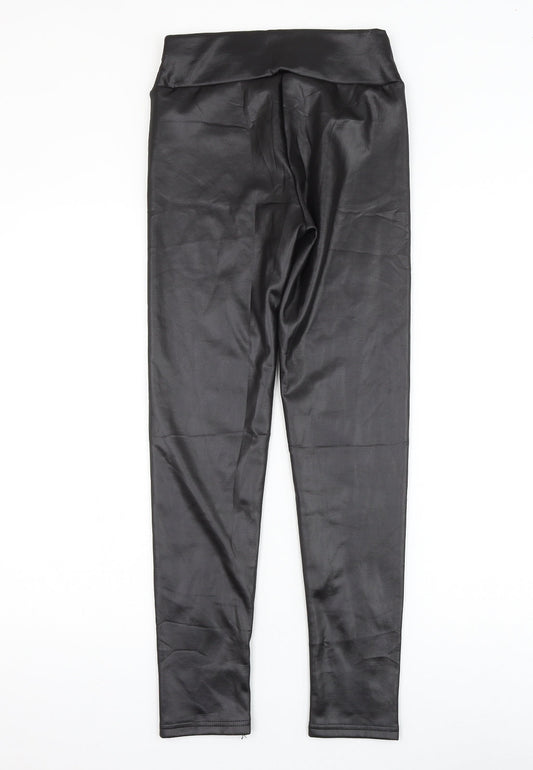 Preworn Womens Black Polyamide Capri Leggings Size S L27 in