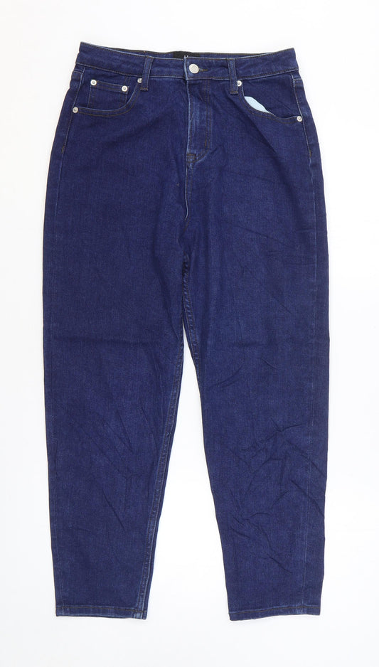 Love Leggings Womens Blue Cotton Straight Jeans Size 12 L25 in Regular Zip