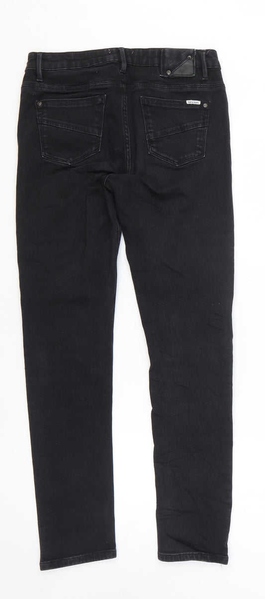 Garcia Jeans Mens Black Cotton Skinny Jeans Size 30 in L30 in Regular Zip