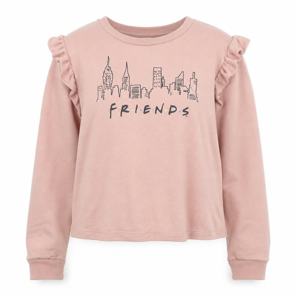 Womens UK 12 Regular Disney Pink Pullover Sweatshirt