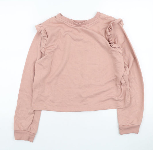 Disney Womens Pink Polyester Pullover Sweatshirt Size 12 Pullover - Friends