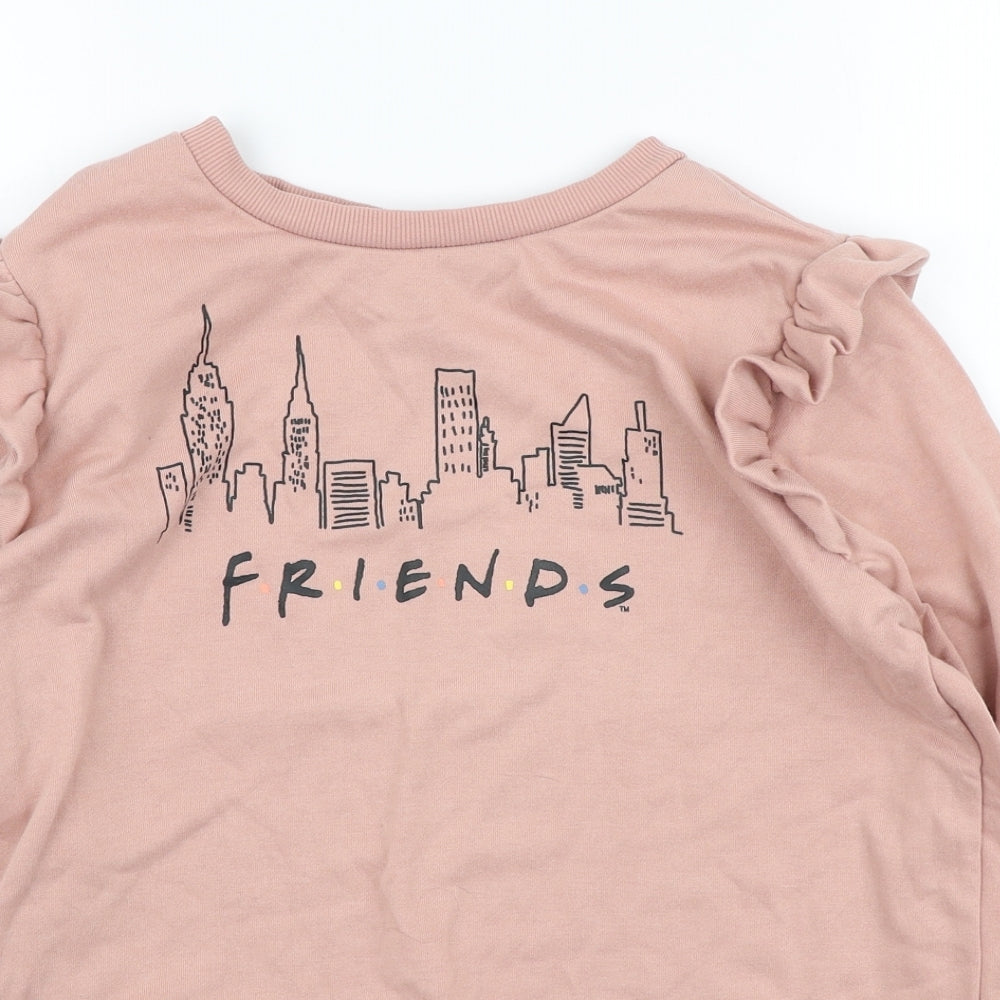 Disney Womens Pink Polyester Pullover Sweatshirt Size 12 Pullover - Friends