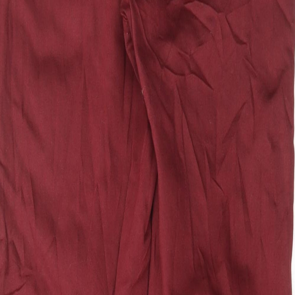 Marks and Spencer Womens Red Cotton Flared Jeans Size 8 L28 in Regular